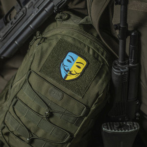 M-TAC НАШИВКА ANONYMOUS BLACK/YELLOW/BLUE