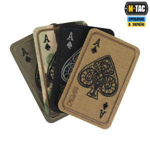 M-TAC НАШИВКА ACE OF SPADES (ВИШИВКА) COYOTE