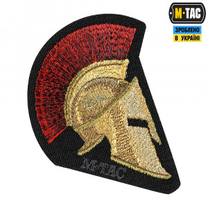 M-TAC НАШИВКА SPARTAN HELMET (ВИШИВКА) BLACK