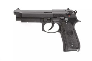KJW ПИСТОЛЕТ BERETTA M9A1 METAL GREEN GAS BLACK HS2419