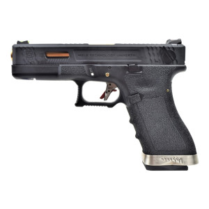 WE ПИСТОЛЕТ GLOCK 18 FORCE T1 METAL GREEN GAS HS2038