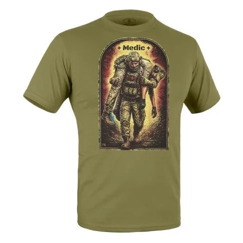 P1G-TAC ФУТБОЛКА С ПРИНТОМ MEDIC OLIVE DRAB