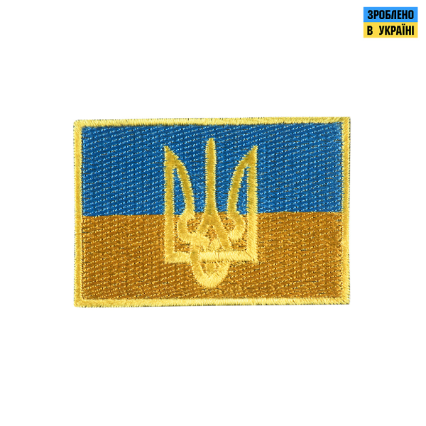 ПРАПОР УКРАЇНИ З ГЕРБОМ 4 НА 6 СМ