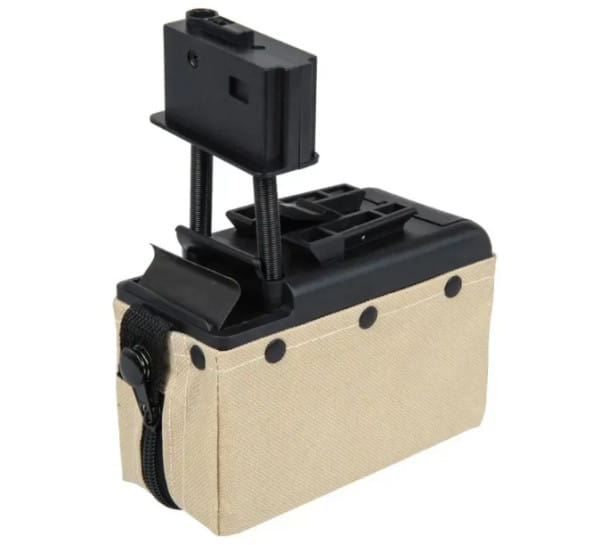 A&K МАГАЗИН СТРАЙКБОЛЬНЫЙ ELECTRIC BOX FOR M249 TAN 34082