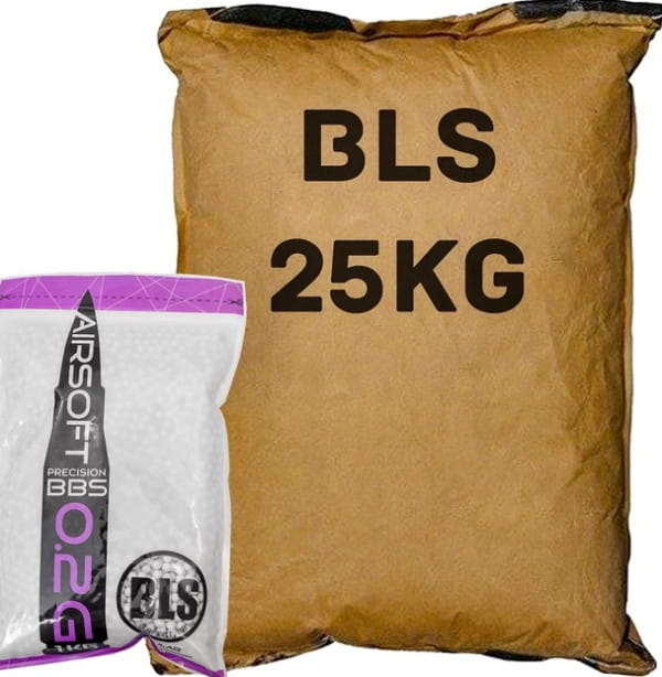 BLS ШАРЫ ДЛЯ СТРАЙКБОЛА 0.20 25КГ - 125 000 ШТ WHITE 