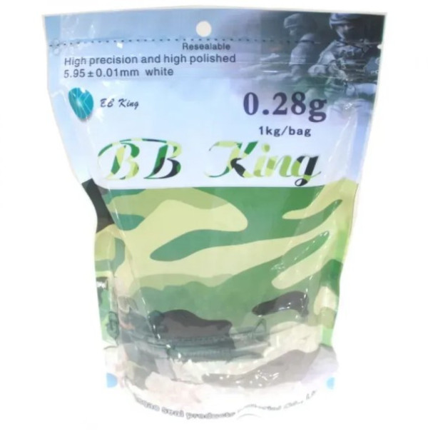 BB KING СТРАЙКБОЛЬНЫЕ ШАРЫ 0,28 3570 PCS 1 KG 19593