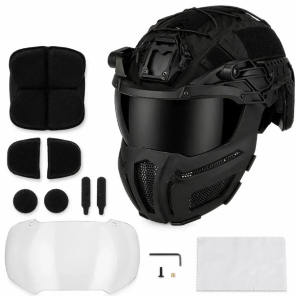 WOSPORT ЗАЩИТНАЯ МАСКА FAST HELMET BLACK 34619