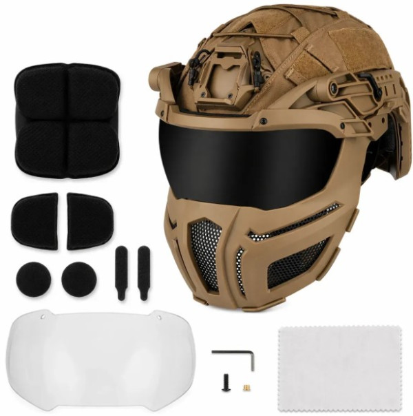 WOSPORT ЗАЩИТНАЯ МАСКА FAST HELMET TAN 34621