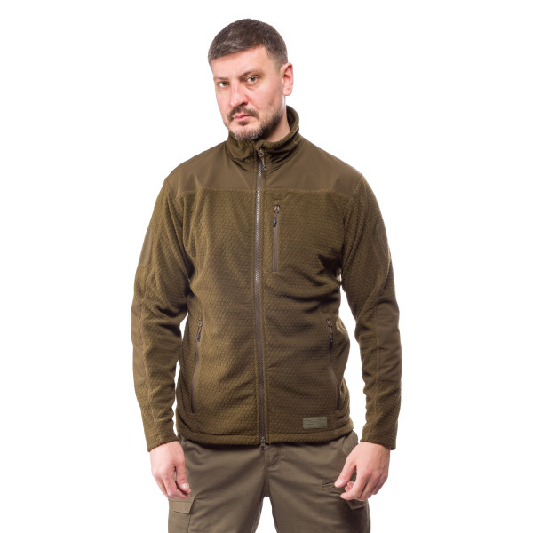ALPINE CROWN MILITARY ФЛИСОВАЯ КОФТА GRENADE GRID FLEECE ARMY GREEN