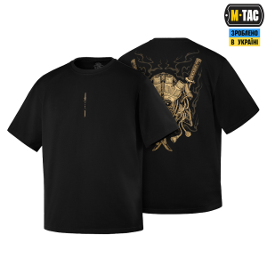 M-TAC ФУТБОЛКА GOLD SAMURAI OVERSIZE BLACK