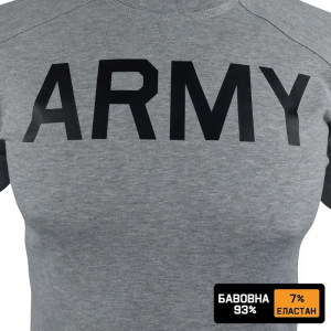 KRAMATAN TACTICAL DESIGN ФУТБОЛКА ARMY 93/7 БАВОВНА GREY MELANGE