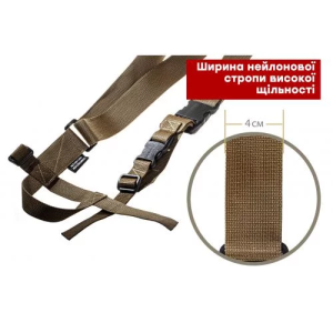 FRAG РЕМІНЬ АВТОМАТНИЙ ТРЬОХТОЧКОВИЙ COYOTE BROWN UKR-452-CB