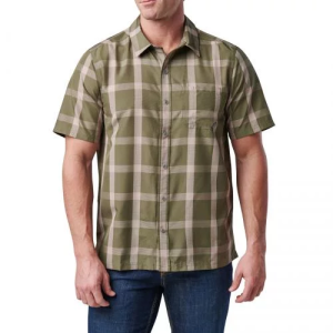 5.11 СОРОЧКА В КЛІТИНКУ NATE SHORT SLEEVE SHIRT SAGE GREEN PLAID 71217-812