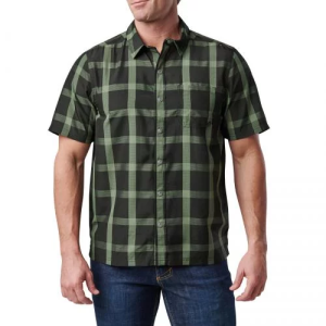 5.11 СОРОЧКА В КЛІТИНКУ NATE SHORT SLEEVE SHIRT BLACK PLAID 71217-371