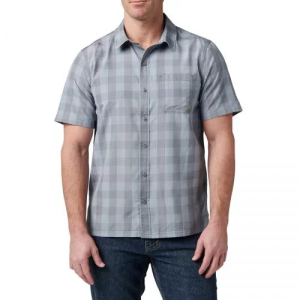 5.11 СОРОЧКА В КЛІТИНКУ NATE SHORT SLEEVE SHIRT MORTAR PLAID 71217-1087