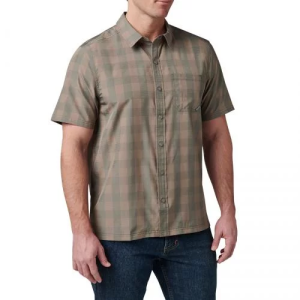 5.11 СОРОЧКА В КЛІТИНКУ NATE SHORT SLEEVE SHIRT TANK GREEN PLAID 71217-607