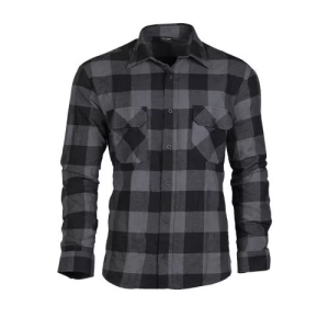MIL-TEC СОРОЧКА В КЛІТИНКУ STURM FLANNEL SHIRT LIGHT BLACK/TITAN GRAY 10939008