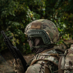 M-TAC НАШИВКА ПРАПОР УКРАЇНИ З ГЕРБОМ РЕЛЬЄФНИЙ PVC COYOTE