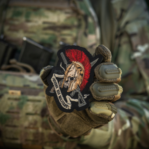 M-TAC НАШИВКА ШЛЕМ VIVERE EST MILITARE (ВЫШИВКА)