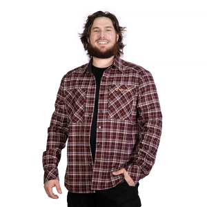 CAMO-TEC СОРОЧКА БУРЕВІЙ LOGO TAN BURGUNDY CHECK 9307