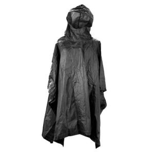 MIL-TEC США ПОНЧО РІП-СТОП BLACK 10630002