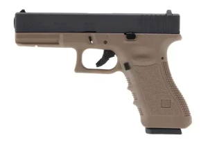 WE ПІСТОЛЕТ GLOCK 17 GEN.3 METAL GBB GREEN GAS HALF TAN 012753