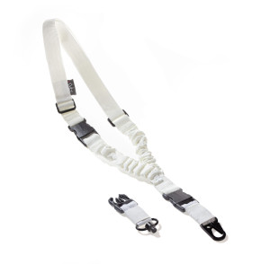 FRAG ОРУЖЕЙНЫЙ ОДНОТОЧЕЧНЫЙ РЕМЕНЬ С АНТАБКОЙ QD И КАРАБИНОМ MAX WHITE