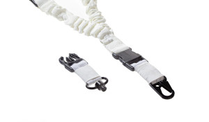 FRAG ОРУЖЕЙНЫЙ ОДНОТОЧЕЧНЫЙ РЕМЕНЬ С АНТАБКОЙ QD И КАРАБИНОМ MAX WHITE