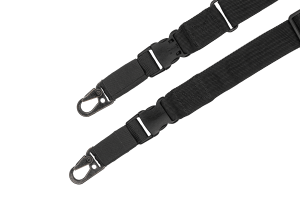 FRAG ОРУЖЕЙНЫЙ ДВУХТОЧЕЧНЫЙ ШИРОКИЙ РЕМЕНЬ С ДВУМЯ КАРАБИНАМИ BLACK