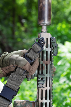 FRAG ОРУЖЕЙНЫЙ ТРЁХТОЧЕЧНЫЙ РЕМЕНЬ С АНТАБКОЙ QD OLIVE