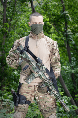 FRAG ОРУЖЕЙНЫЙ ТРЁХТОЧЕЧНЫЙ РЕМЕНЬ С АНТАБКОЙ QD BLACK