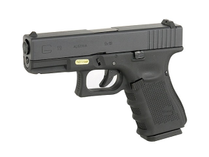 WE ПИСТОЛЕТ GLOCK 19 GEN4. METAL GREEN GAS BLK/TAN HS2039
