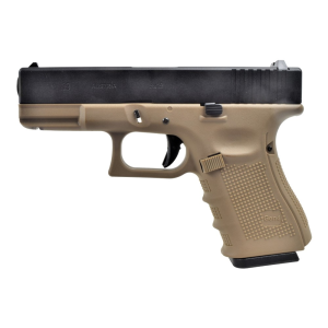 WE ПИСТОЛЕТ GLOCK 19 GEN4. METAL GREEN GAS BLK/TAN HS2039