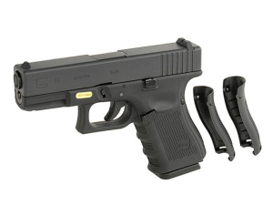 WE ПИСТОЛЕТ GLOCK 19 GEN4. METAL GREEN GAS BLK/TAN HS2039
