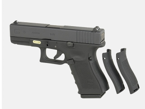 WE ПИСТОЛЕТ GLOCK 19 GEN4. METAL GREEN GAS BLK/TAN HS2039
