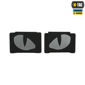 M-TAC НАШИВКА TIGER EYES LASER CUT (ПАРА) REFLECTIVE BLACK