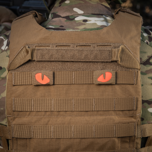M-TAC НАШИВКА TIGER EYES LASER CUT (ПАРА) COYOTE/RED/GID