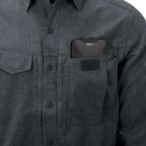 HELIKON-TEX РУБАШКА DEFENDER MK2 GENTLEMAN ДЛИННЫЙ РУКАВ MELANGE BLACK/GREY KO-DGM-PO-0119Z