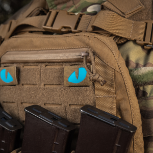 M-TAC НАШИВКА TIGER EYES LASER CUT (ПАРА) COYOTE/BLUE/GID