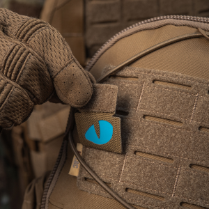 M-TAC НАШИВКА TIGER EYES LASER CUT (ПАРА) COYOTE/BLUE/GID