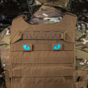 M-TAC НАШИВКА TIGER EYES LASER CUT (ПАРА) COYOTE/BLUE/GID