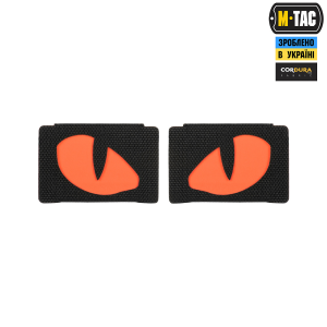 M-TAC НАШИВКА TIGER EYES LASER CUT (ПАРА) BLACK/RED/GID