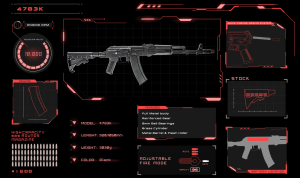 D-BOYS СТРАЙКБОЛЬНЫЙ ПРИВОД АК-74 BLACK METAL HS2744