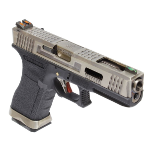 WE ПИСТОЛЕТ GLOCK 18 FORCE T7 METAL GREEN GAS HS2037