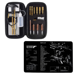 UAD НАБІР ДЛЯ ЧИЩЕННЯ ЗБРОЇ КАЛ .22.357.38.40.45 9ММ З КИЛИМКОМ 43Х28СМ UAD-T-03-M1