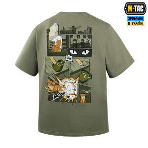 M-TAC ФУТБОЛКА ORANGE CAT COTTON HARD LIGHT OLIVE