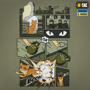 M-TAC ФУТБОЛКА ORANGE CAT COTTON HARD LIGHT OLIVE