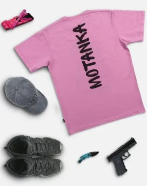 P1G-TAC ФУТБОЛКА З ПРИНТОМ MOTANKA LIGHT PINK