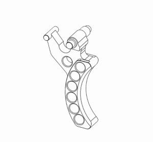 RETRO ARMS СПУСКОВОЙ КРЮЧОК CNC AK(C) SILVER 30616