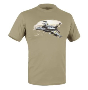 P1G-TAC ФУТБОЛКА З ПРИНТОМ F-16 TAN